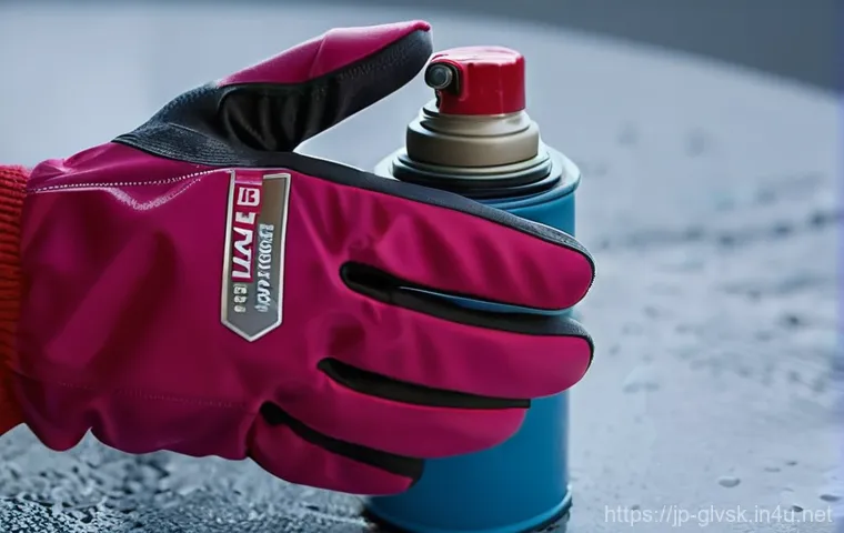 물론 방한 장갑 유지 관리법 - **Prompt:** An aesthetic shot showcasing the proper drying and storage of various types of winter gl...